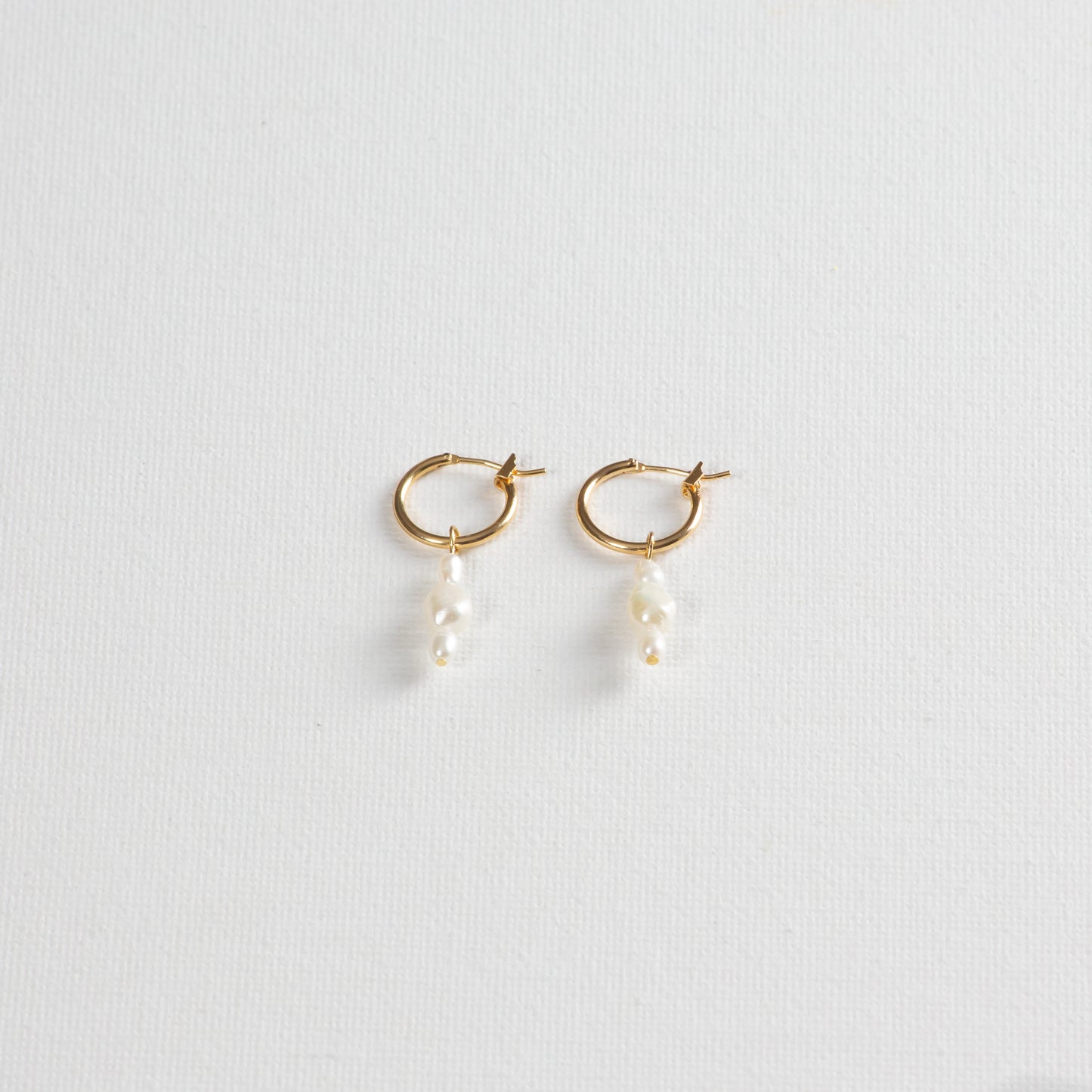 Stacy pearl charm hoops